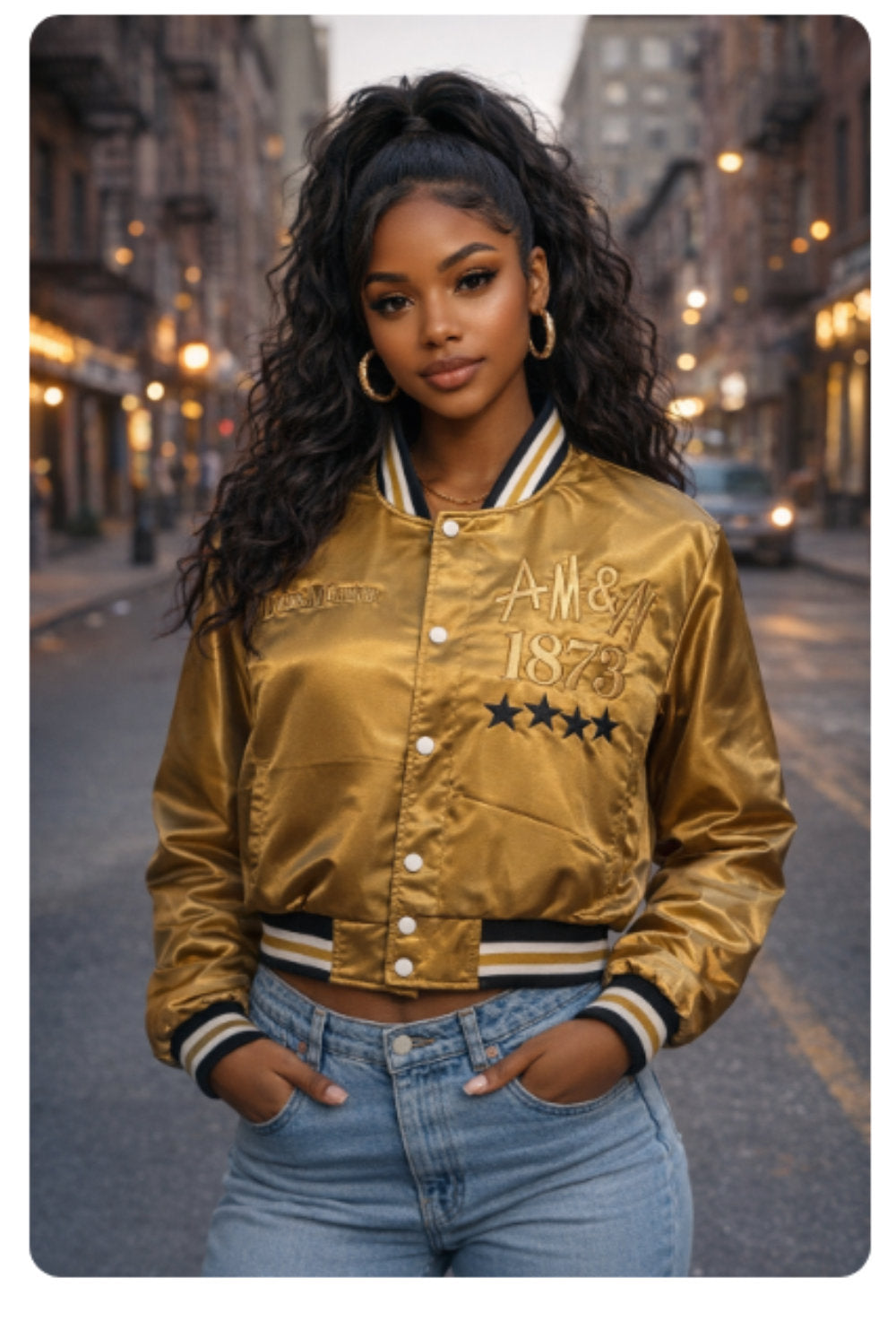 Golden Legacy Exclusive Bomber Jacket  (Crop)